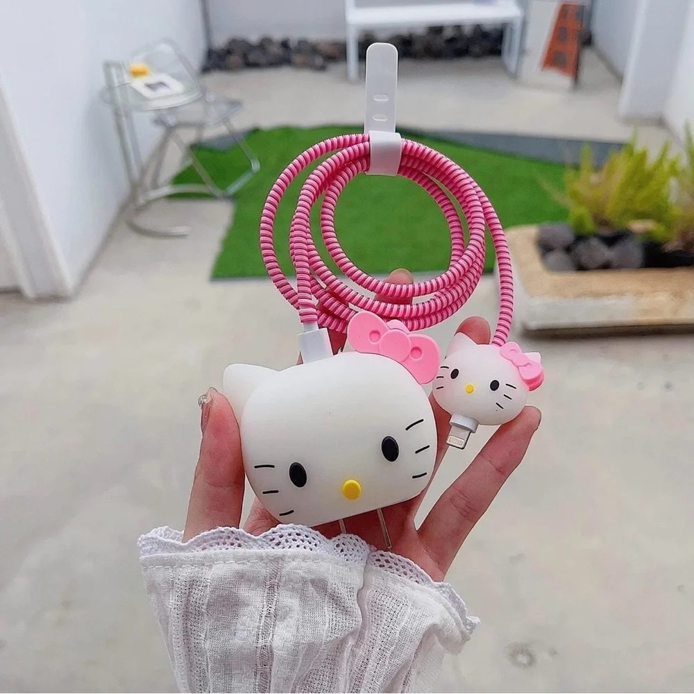 Hello Kitty Pink and White Charger Cable